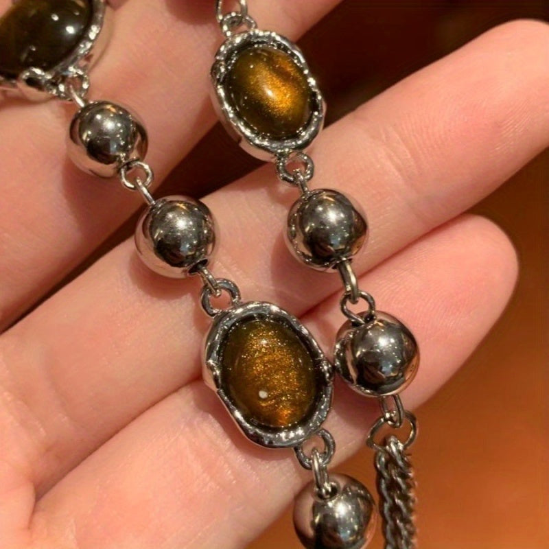 French High-End Necklace Summer Dopamine Bue Whiening Choker Necklace Hot Grl Cros-Flower Collarbone Chain Summer