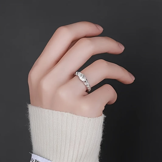 S925 Silver Ring, D Color VVS1 High Quality Jewelry, Engagement Wedding Ring, Comes With GRA Certificate, Perfect For Valentine'S Day, Christmas, Mother'S Day, Anniversary Or Birthday Gift