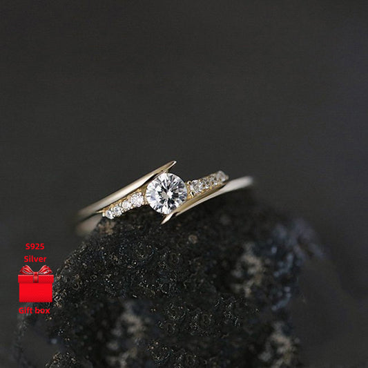 925 Silver Ring, Round Ring, Small And Exquisite. Ladies' Rings, Fashionable Classic Rings, Gift Jewelry Boxes, Graduation Gift, Birthday Gift. Valentine'S Day Gift. Travel Gift. Holiday Gifts. Business Gift