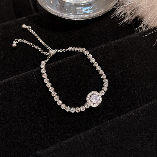 S925 Sterling Silver Moissanite SparklingFull Design Moissanite Bracelet, New Women'S Light Luxury Wristband, Suitable As A Gift For Your Girlfriend, A Perfect Gift